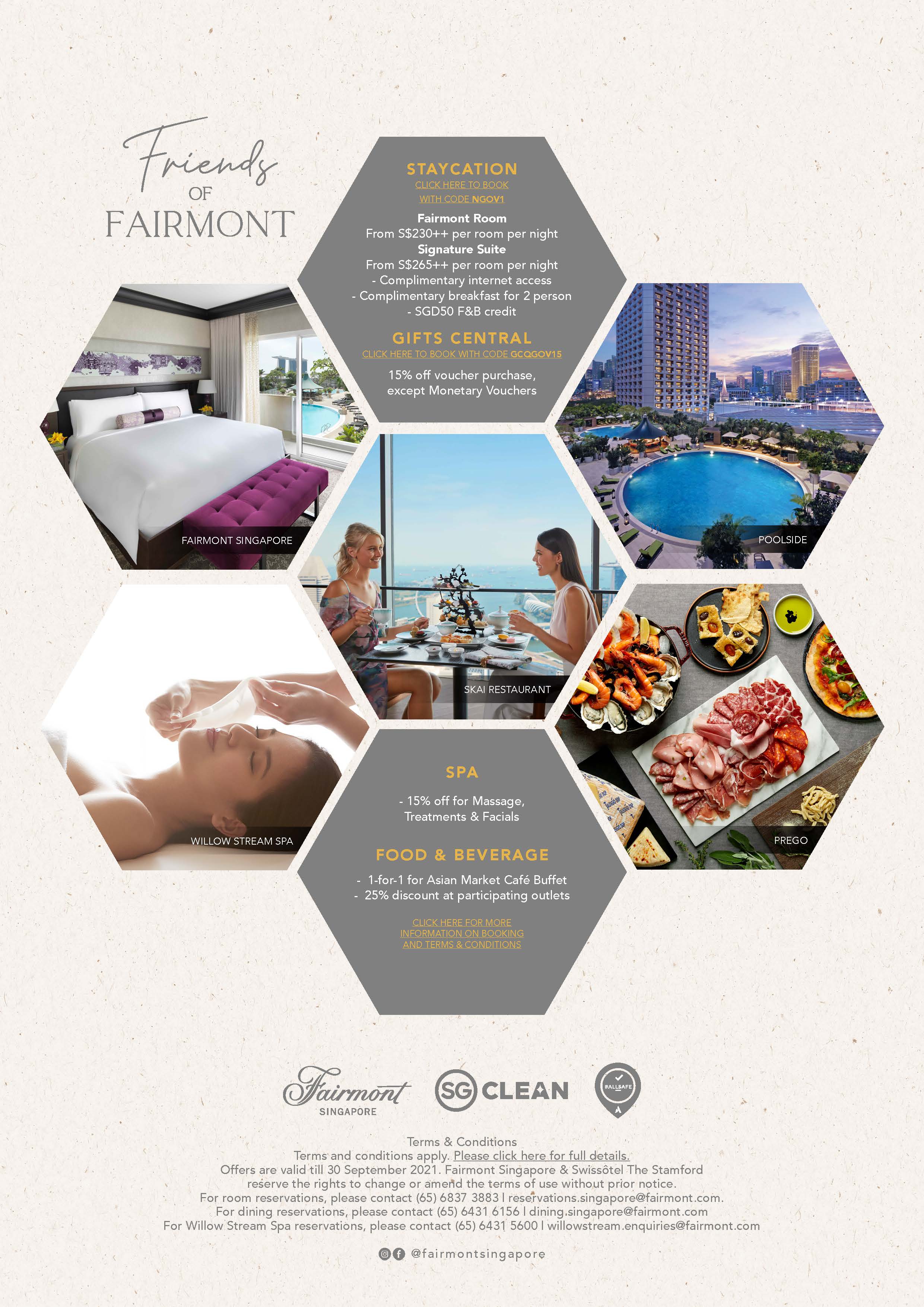 Fairmont Singapore & Swissôtel The Stamford Friends of Fairmont