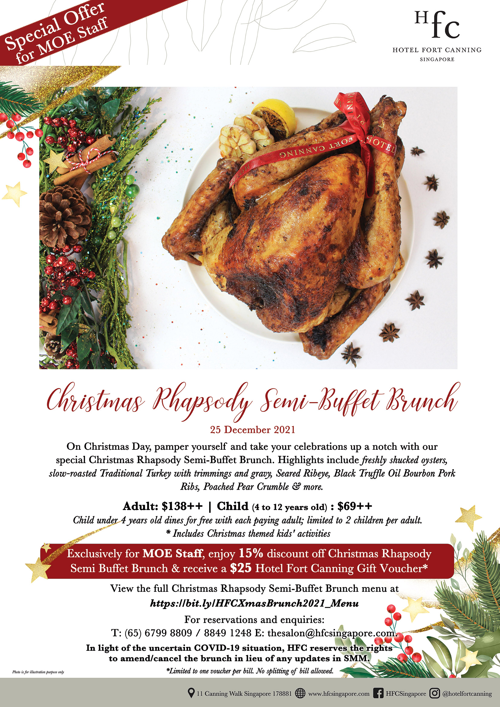 Hotel Fort Canning Christmas Rhapsody SemiBuffet Brunch Ministry