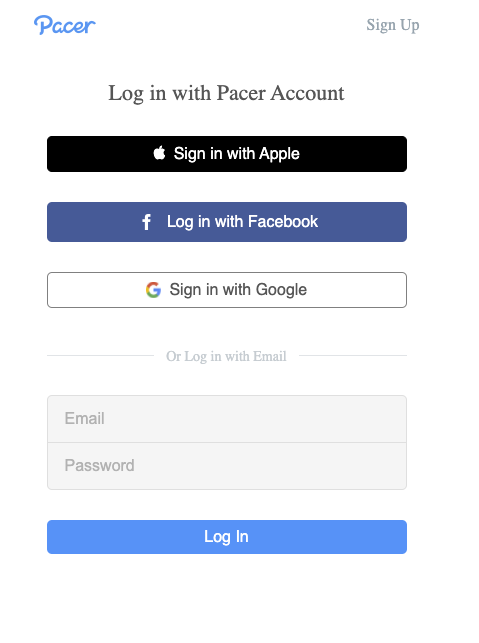 Login to Pacer