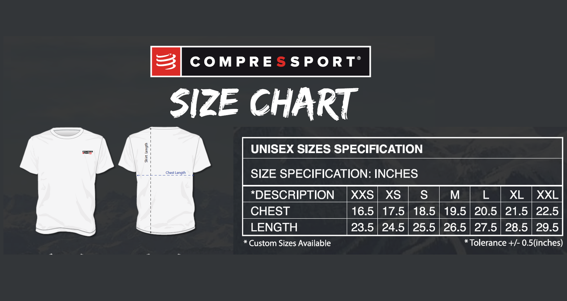 tshirt sizing chart